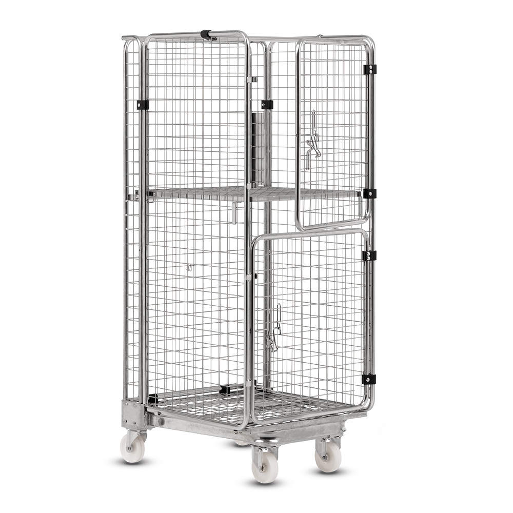 wire mesh cage roll cage， Roll container